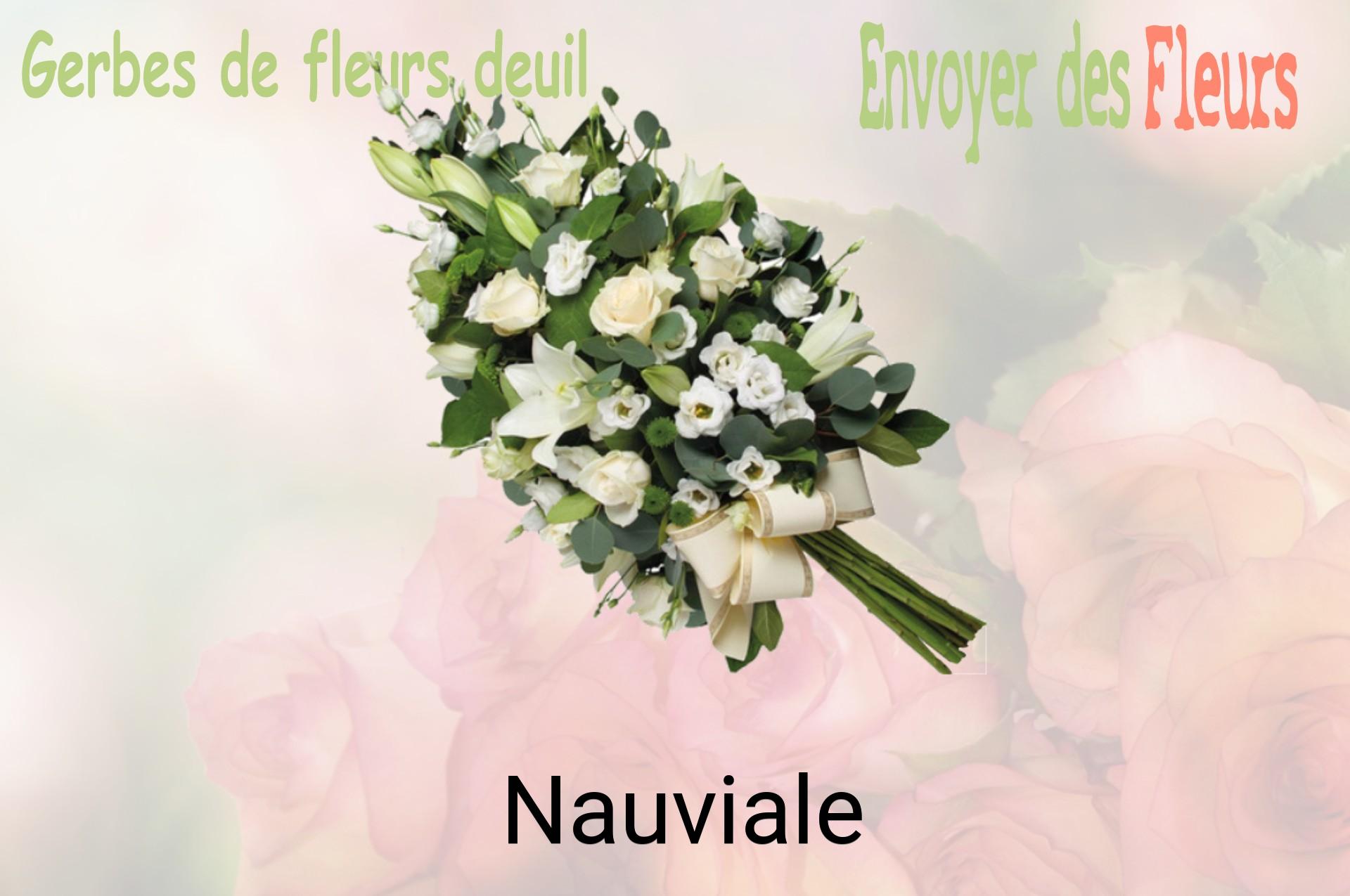 Gerbe de fleurs de deuil livrée à Nauviale